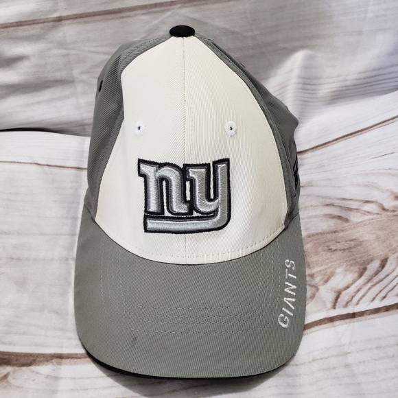 Reebok New York Giants Baseball Hat Stretch Fit Gray Black Silver Embroidered - Picture 11 of 11
